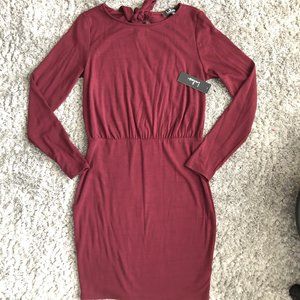 NWT Lulus Burgundy Maroon Body Dress SZ. M